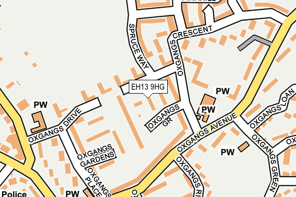 EH13 9HG map - OS OpenMap – Local (Ordnance Survey) EH13 9HG map - OS OpenMap – Local (Ordnance Survey)