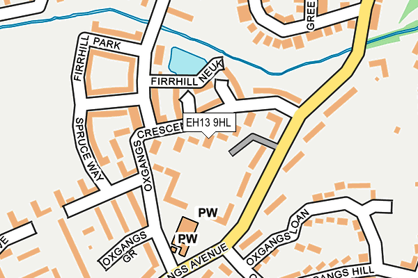 EH13 9HL map - OS OpenMap – Local (Ordnance Survey) EH13 9HL map - OS OpenMap – Local (Ordnance Survey)