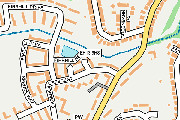 EH13 9HS map - OS OpenMap – Local (Ordnance Survey) EH13 9HS map - OS OpenMap – Local (Ordnance Survey)