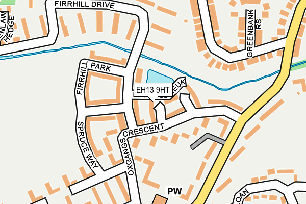EH13 9HT map - OS OpenMap – Local (Ordnance Survey) EH13 9HT map - OS OpenMap – Local (Ordnance Survey)