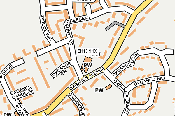 EH13 9HX map - OS OpenMap – Local (Ordnance Survey) EH13 9HX map - OS OpenMap – Local (Ordnance Survey)