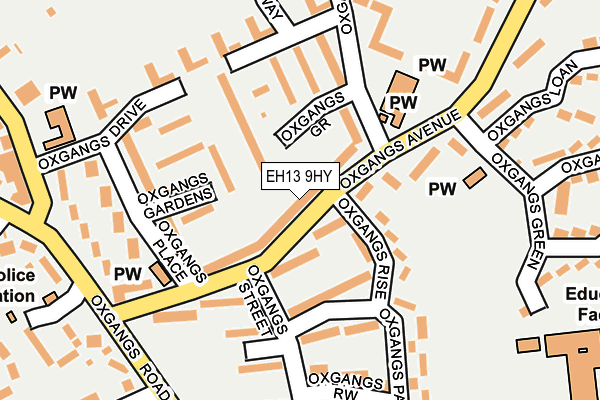 EH13 9HY map - OS OpenMap – Local (Ordnance Survey) EH13 9HY map - OS OpenMap – Local (Ordnance Survey)