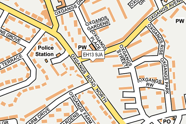 EH13 9JA map - OS OpenMap – Local (Ordnance Survey) EH13 9JA map - OS OpenMap – Local (Ordnance Survey)