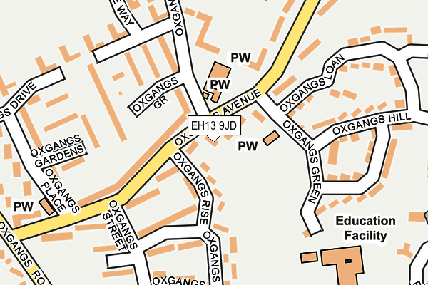 EH13 9JD map - OS OpenMap – Local (Ordnance Survey) EH13 9JD map - OS OpenMap – Local (Ordnance Survey)