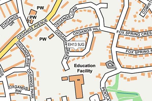 EH13 9JG map - OS OpenMap – Local (Ordnance Survey) EH13 9JG map - OS OpenMap – Local (Ordnance Survey)
