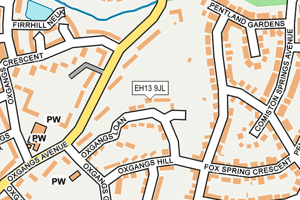 EH13 9JL map - OS OpenMap – Local (Ordnance Survey) EH13 9JL map - OS OpenMap – Local (Ordnance Survey)