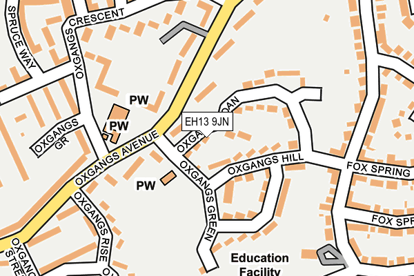 EH13 9JN map - OS OpenMap – Local (Ordnance Survey) EH13 9JN map - OS OpenMap – Local (Ordnance Survey)