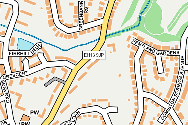 EH13 9JP map - OS OpenMap – Local (Ordnance Survey) EH13 9JP map - OS OpenMap – Local (Ordnance Survey)