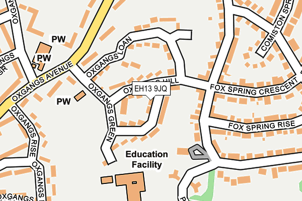 EH13 9JQ map - OS OpenMap – Local (Ordnance Survey) EH13 9JQ map - OS OpenMap – Local (Ordnance Survey)