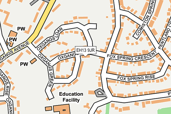 EH13 9JR map - OS OpenMap – Local (Ordnance Survey) EH13 9JR map - OS OpenMap – Local (Ordnance Survey)