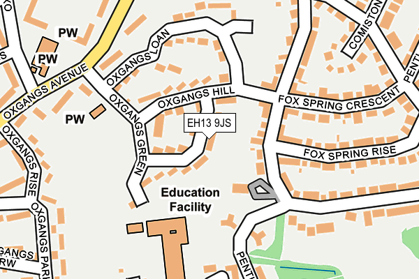 EH13 9JS map - OS OpenMap – Local (Ordnance Survey) EH13 9JS map - OS OpenMap – Local (Ordnance Survey)