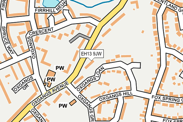 EH13 9JW map - OS OpenMap – Local (Ordnance Survey) EH13 9JW map - OS OpenMap – Local (Ordnance Survey)
