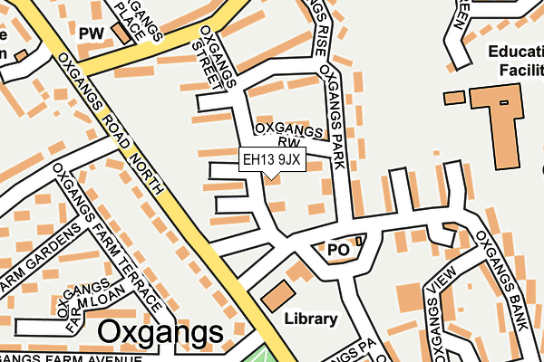 EH13 9JX map - OS OpenMap – Local (Ordnance Survey) EH13 9JX map - OS OpenMap – Local (Ordnance Survey)