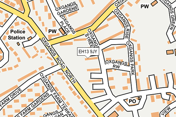 EH13 9JY map - OS OpenMap – Local (Ordnance Survey) EH13 9JY map - OS OpenMap – Local (Ordnance Survey)