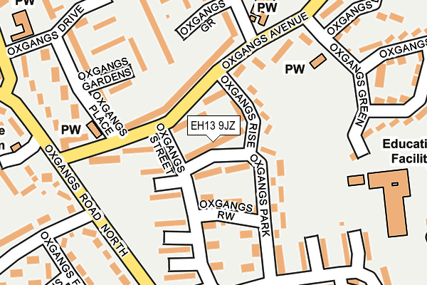 EH13 9JZ map - OS OpenMap – Local (Ordnance Survey) EH13 9JZ map - OS OpenMap – Local (Ordnance Survey)
