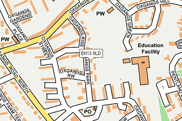 EH13 9LD map - OS OpenMap – Local (Ordnance Survey) EH13 9LD map - OS OpenMap – Local (Ordnance Survey)