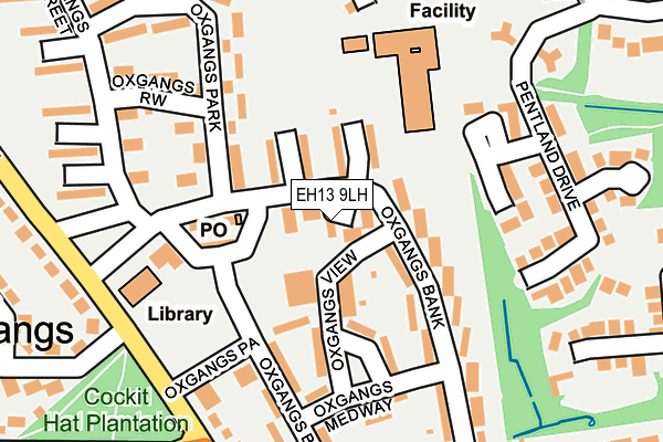 EH13 9LH map - OS OpenMap – Local (Ordnance Survey) EH13 9LH map - OS OpenMap – Local (Ordnance Survey)