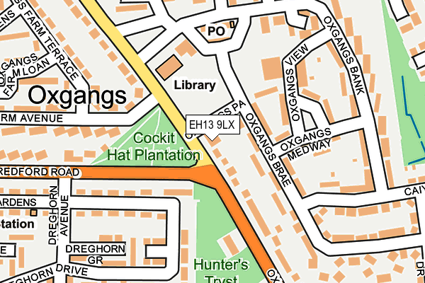 EH13 9LX map - OS OpenMap – Local (Ordnance Survey) EH13 9LX map - OS OpenMap – Local (Ordnance Survey)