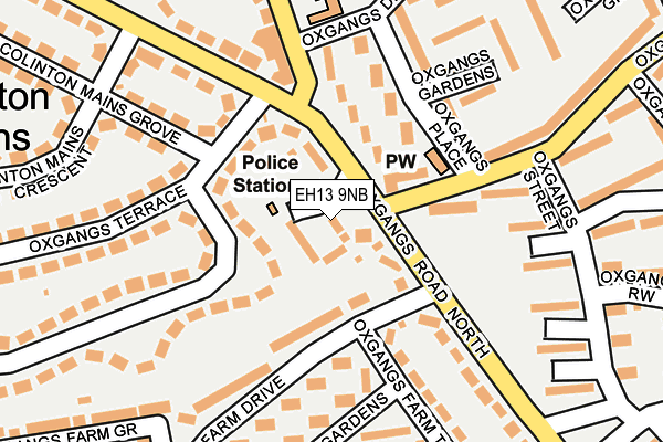 EH13 9NB map - OS OpenMap – Local (Ordnance Survey) EH13 9NB map - OS OpenMap – Local (Ordnance Survey)