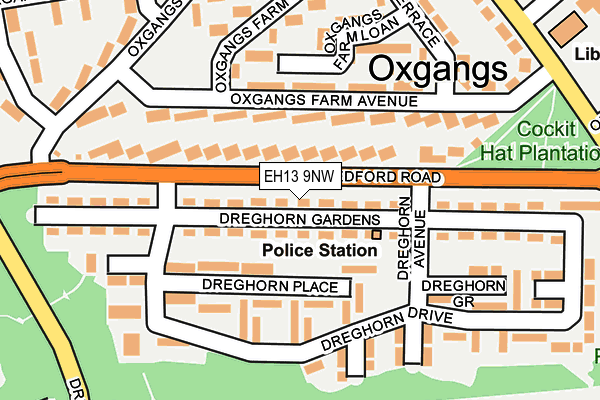 EH13 9NW map - OS OpenMap – Local (Ordnance Survey) EH13 9NW map - OS OpenMap – Local (Ordnance Survey)