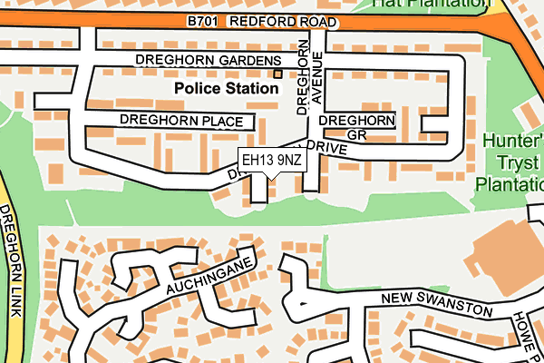 EH13 9NZ map - OS OpenMap – Local (Ordnance Survey) EH13 9NZ map - OS OpenMap – Local (Ordnance Survey)