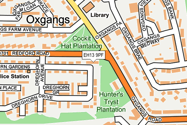 EH13 9PF map - OS OpenMap – Local (Ordnance Survey) EH13 9PF map - OS OpenMap – Local (Ordnance Survey)