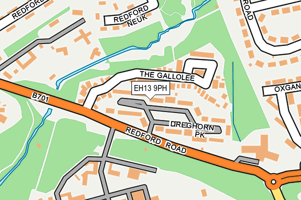 EH13 9PH map - OS OpenMap – Local (Ordnance Survey) EH13 9PH map - OS OpenMap – Local (Ordnance Survey)