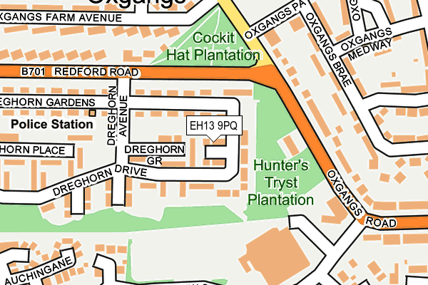 EH13 9PQ map - OS OpenMap – Local (Ordnance Survey) EH13 9PQ map - OS OpenMap – Local (Ordnance Survey)