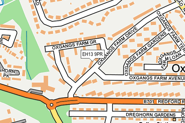 EH13 9PR map - OS OpenMap – Local (Ordnance Survey) EH13 9PR map - OS OpenMap – Local (Ordnance Survey)