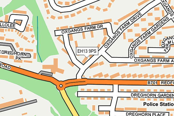 EH13 9PS map - OS OpenMap – Local (Ordnance Survey) EH13 9PS map - OS OpenMap – Local (Ordnance Survey)