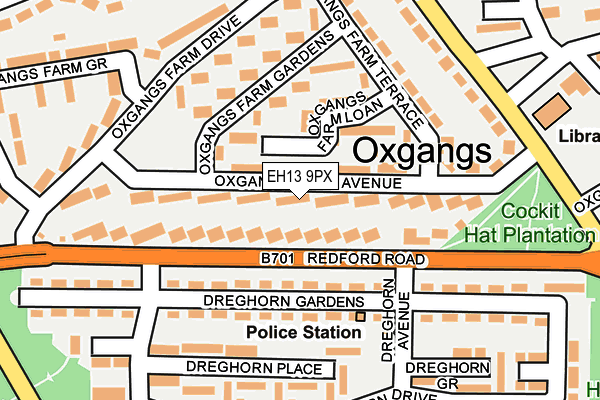EH13 9PX map - OS OpenMap – Local (Ordnance Survey) EH13 9PX map - OS OpenMap – Local (Ordnance Survey)