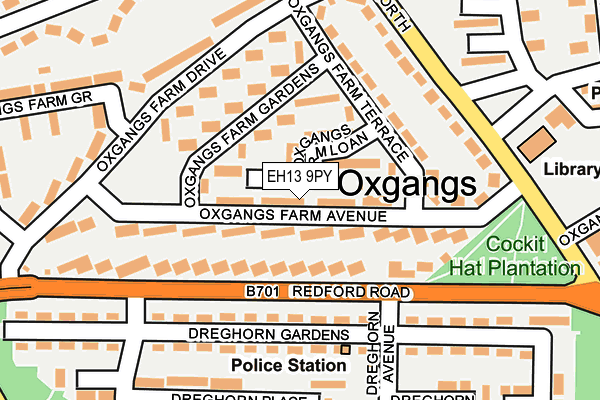 EH13 9PY map - OS OpenMap – Local (Ordnance Survey) EH13 9PY map - OS OpenMap – Local (Ordnance Survey)