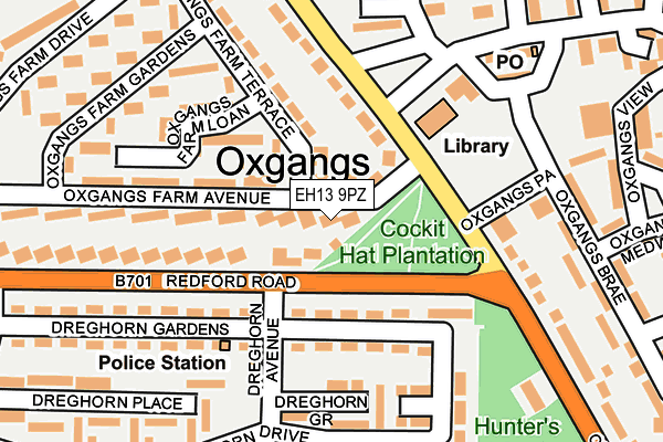 EH13 9PZ map - OS OpenMap – Local (Ordnance Survey) EH13 9PZ map - OS OpenMap – Local (Ordnance Survey)