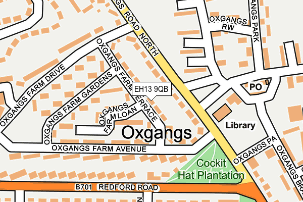 EH13 9QB map - OS OpenMap – Local (Ordnance Survey) EH13 9QB map - OS OpenMap – Local (Ordnance Survey)