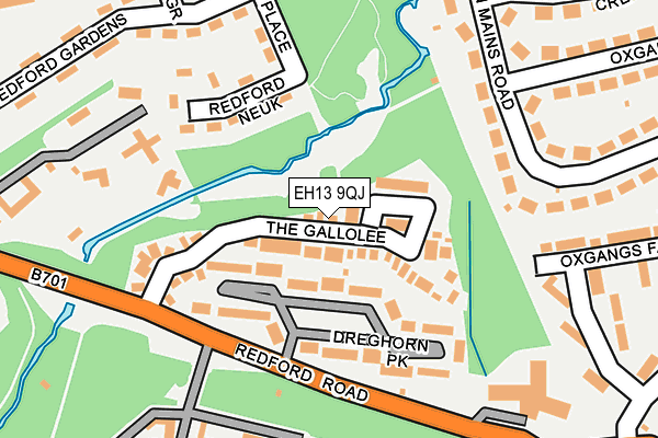 EH13 9QJ map - OS OpenMap – Local (Ordnance Survey) EH13 9QJ map - OS OpenMap – Local (Ordnance Survey)