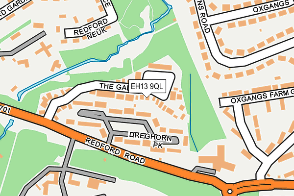 EH13 9QL map - OS OpenMap – Local (Ordnance Survey) EH13 9QL map - OS OpenMap – Local (Ordnance Survey)