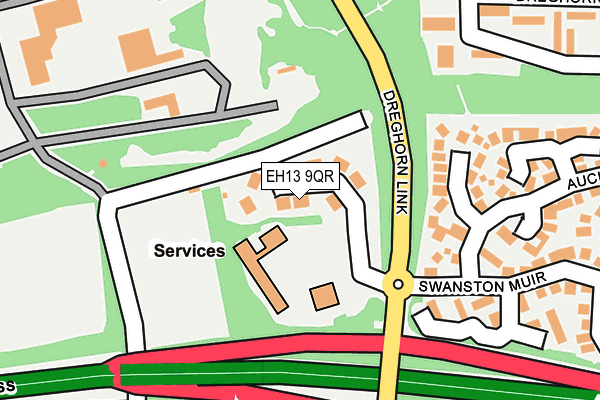 EH13 9QR map - OS OpenMap – Local (Ordnance Survey) EH13 9QR map - OS OpenMap – Local (Ordnance Survey)