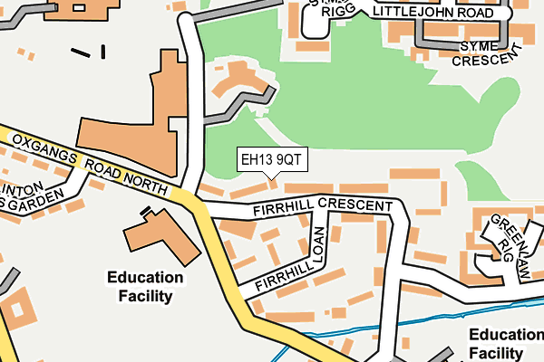 EH13 9QT map - OS OpenMap – Local (Ordnance Survey) EH13 9QT map - OS OpenMap – Local (Ordnance Survey)