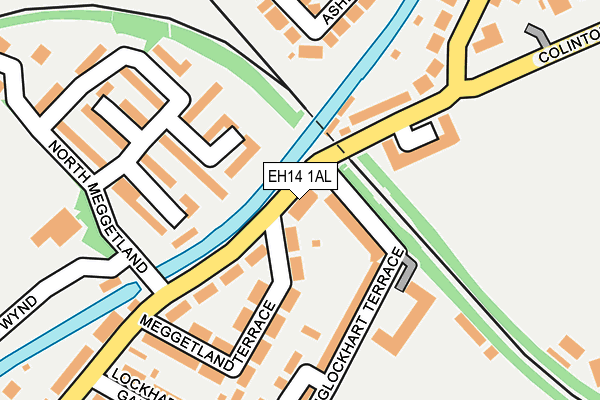 EH14 1AL map - OS OpenMap – Local (Ordnance Survey) EH14 1AL map - OS OpenMap – Local (Ordnance Survey)