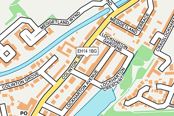 EH14 1BG map - OS OpenMap – Local (Ordnance Survey) EH14 1BG map - OS OpenMap – Local (Ordnance Survey)