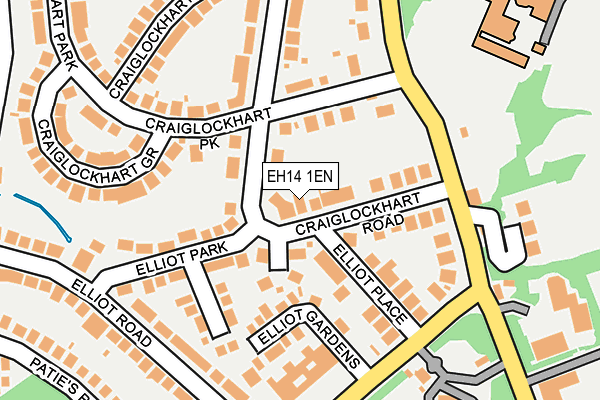 EH14 1EN map - OS OpenMap – Local (Ordnance Survey) EH14 1EN map - OS OpenMap – Local (Ordnance Survey)