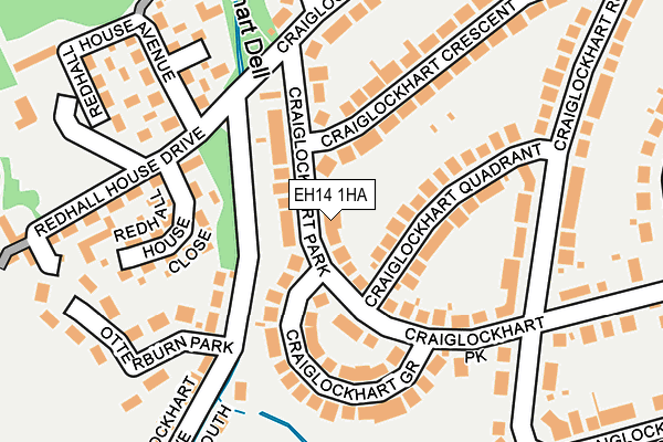 EH14 1HA map - OS OpenMap – Local (Ordnance Survey) EH14 1HA map - OS OpenMap – Local (Ordnance Survey)