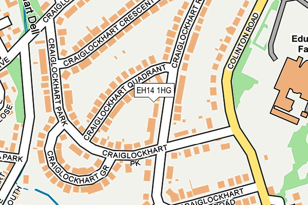 EH14 1HG map - OS OpenMap – Local (Ordnance Survey) EH14 1HG map - OS OpenMap – Local (Ordnance Survey)