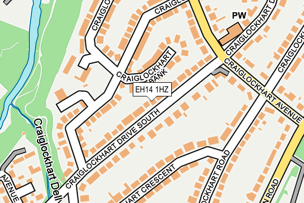 EH14 1HZ map - OS OpenMap – Local (Ordnance Survey) EH14 1HZ map - OS OpenMap – Local (Ordnance Survey)
