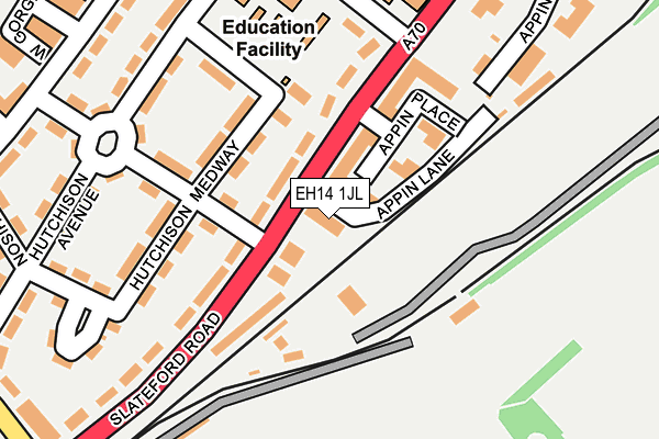 EH14 1JL map - OS OpenMap – Local (Ordnance Survey) EH14 1JL map - OS OpenMap – Local (Ordnance Survey)