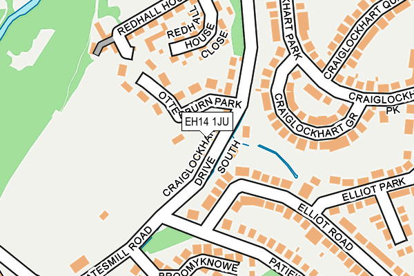 EH14 1JU map - OS OpenMap – Local (Ordnance Survey) EH14 1JU map - OS OpenMap – Local (Ordnance Survey)