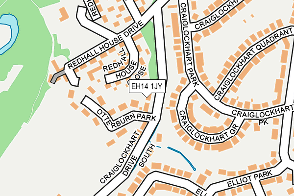 EH14 1JY map - OS OpenMap – Local (Ordnance Survey) EH14 1JY map - OS OpenMap – Local (Ordnance Survey)
