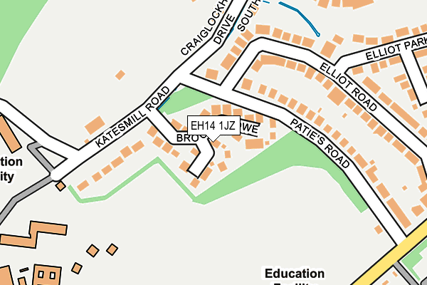 EH14 1JZ map - OS OpenMap – Local (Ordnance Survey) EH14 1JZ map - OS OpenMap – Local (Ordnance Survey)