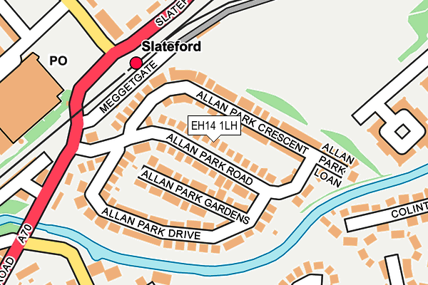 EH14 1LH map - OS OpenMap – Local (Ordnance Survey) EH14 1LH map - OS OpenMap – Local (Ordnance Survey)