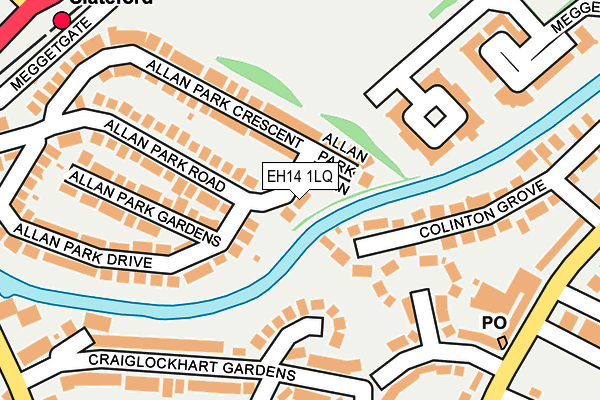 EH14 1LQ map - OS OpenMap – Local (Ordnance Survey) EH14 1LQ map - OS OpenMap – Local (Ordnance Survey)